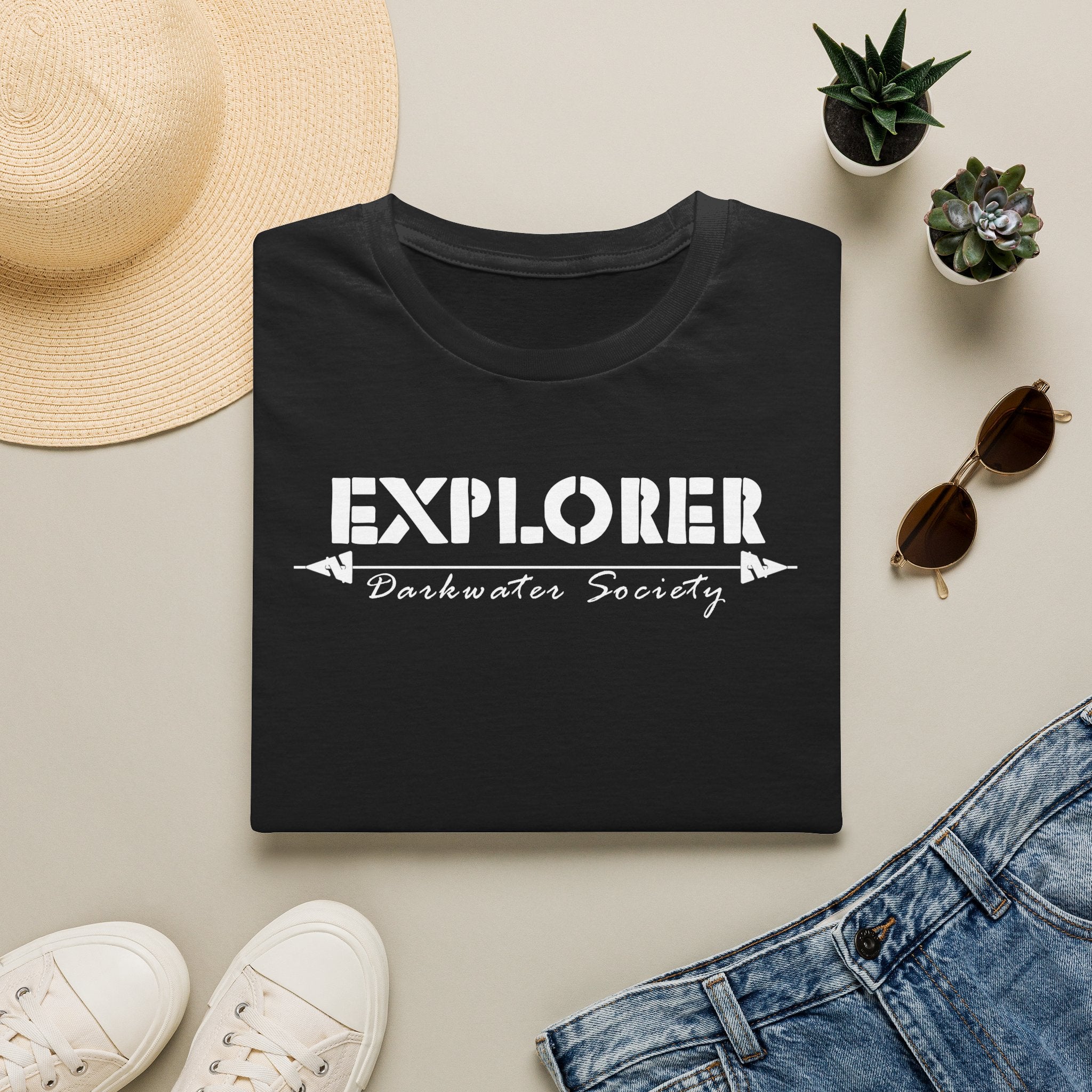 Explorer T-Shirt — "Darkwater Society" Adventure Graphic Tee