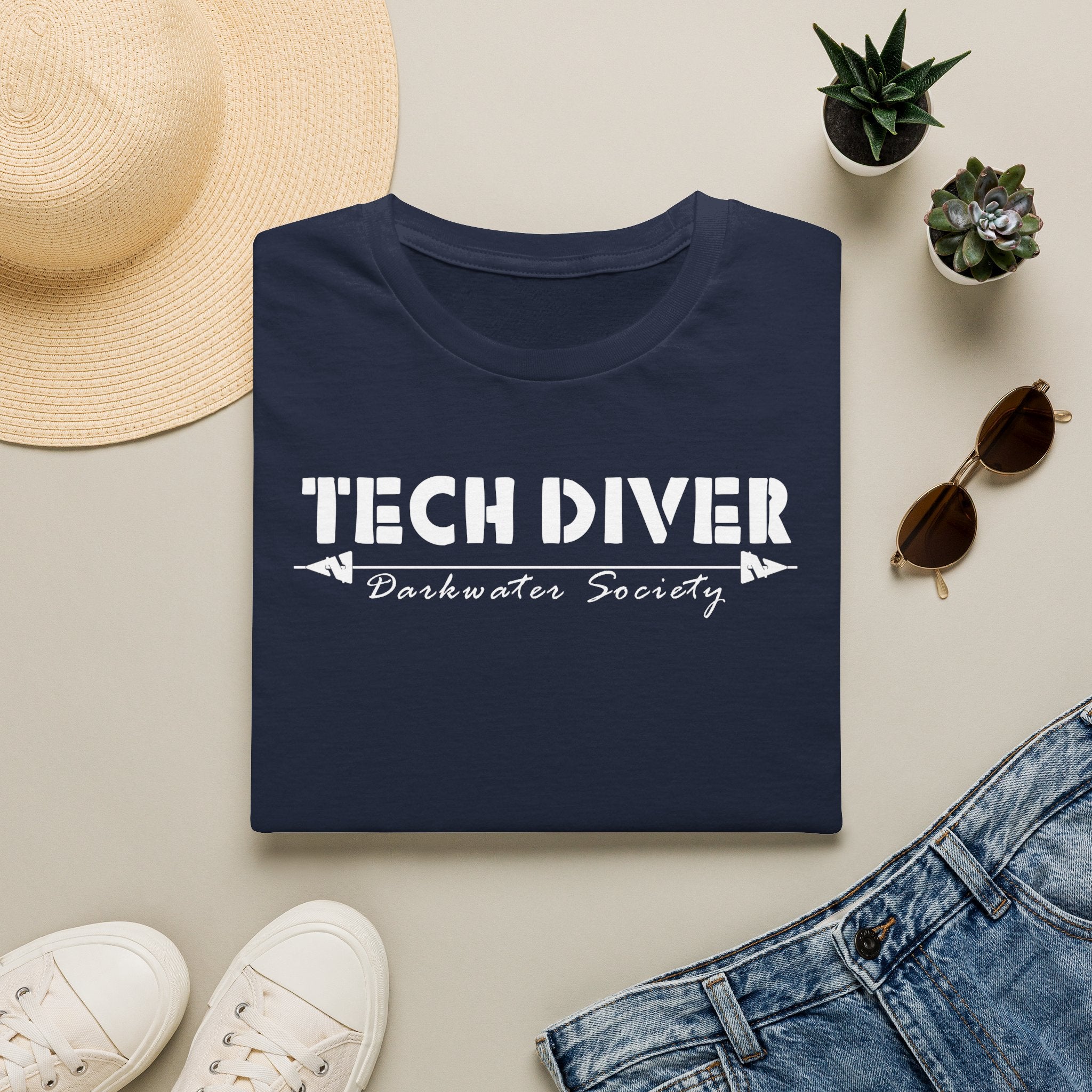 Tech Diver T‑Shirt — "I Darkwater Society" Scuba Diving Tee