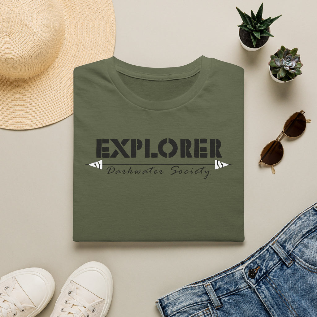Explorer T-Shirt — "Darkwater Society" Adventure Graphic Tee